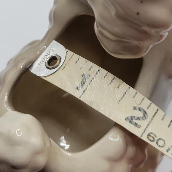 VTG Lefton Poodle Planter with Pink Bows, Glass Eyes & its Original Sticker, HTF - Picture 14 of 15